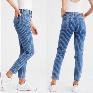 AE Mom Jean Railroad Stripe
